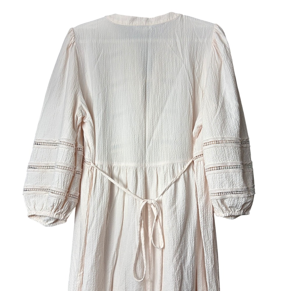 Calvin Klein sz 12 Milk Maid Dress Boho Peasant Tunic Fairy Cottage Renaissance - Picture 6 of 11